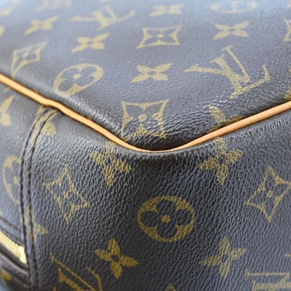Louis Vuitton Deauville Monogram Travel Bag Cosmetic Weekender Handbag, with COA